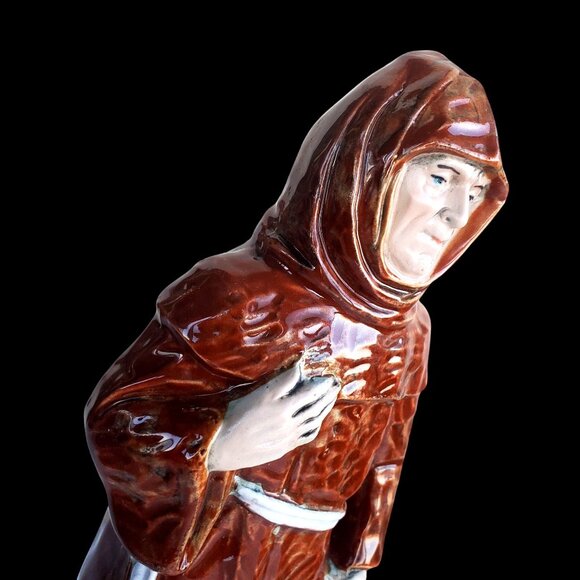 Vintage Monk Ekkehard Porcelain Figurine Ceramic Statue Capodimonte Italy 1983 - Picture 10 of 11